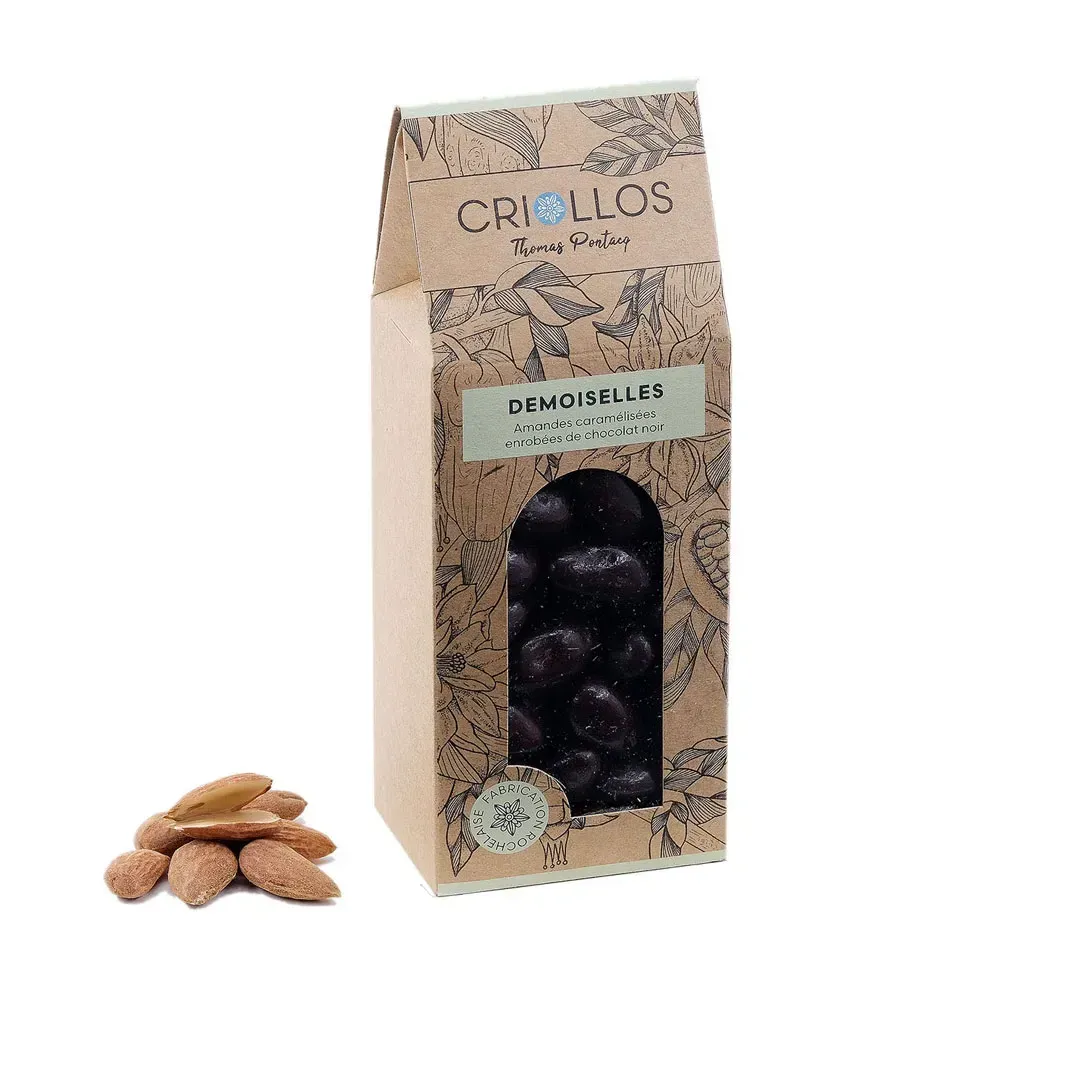Demoiselles Amandes – Chocolat Noir 69% ou Lait 42%