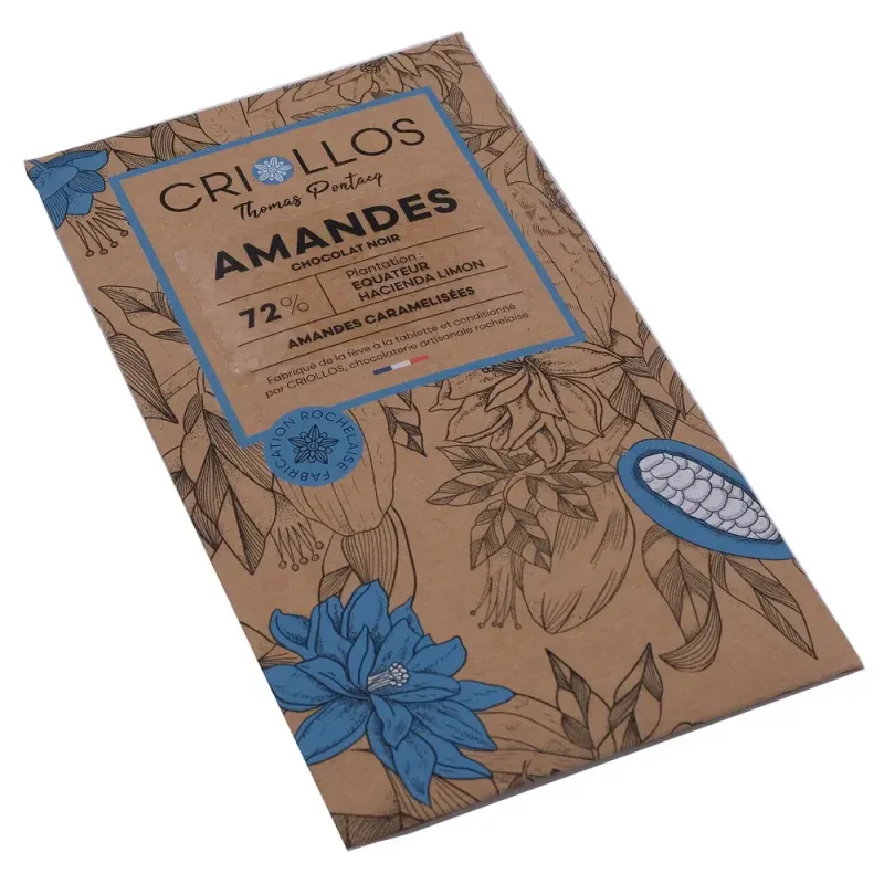 Tablette Bean to Bar Amandes – Équateur 72% & 45% – Criollos