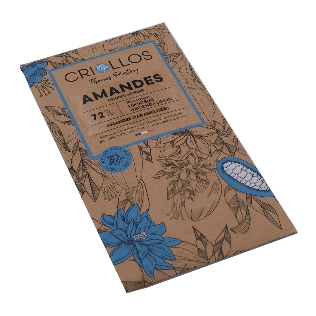 Tablette Bean to Bar Amandes – Équateur 72% & 45% – Criollos