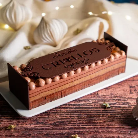 Produit - Bûche de Noël au Chocolat Noir ou Lait – Édition Limitée