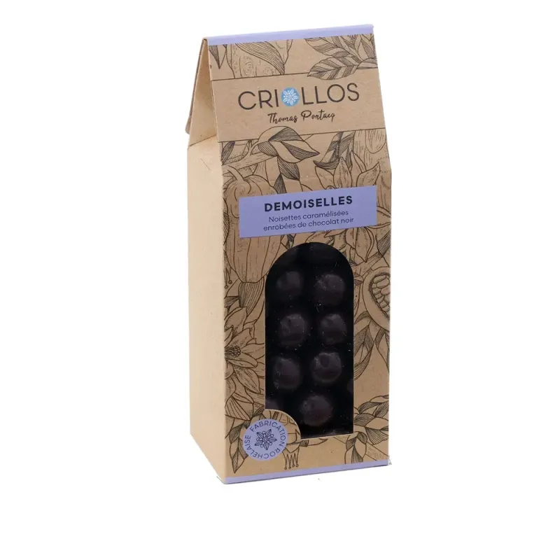 Demoiselles Noisettes – Chocolat Noir 69% ou Lait 42%