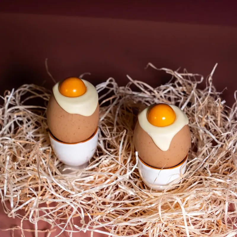 Œuf à la coque trompe l'oeil