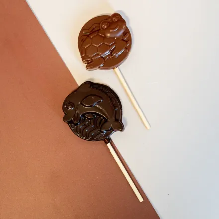 Produit - Sucette Chocolat – Formes Ludiques (Lait/Noir)
