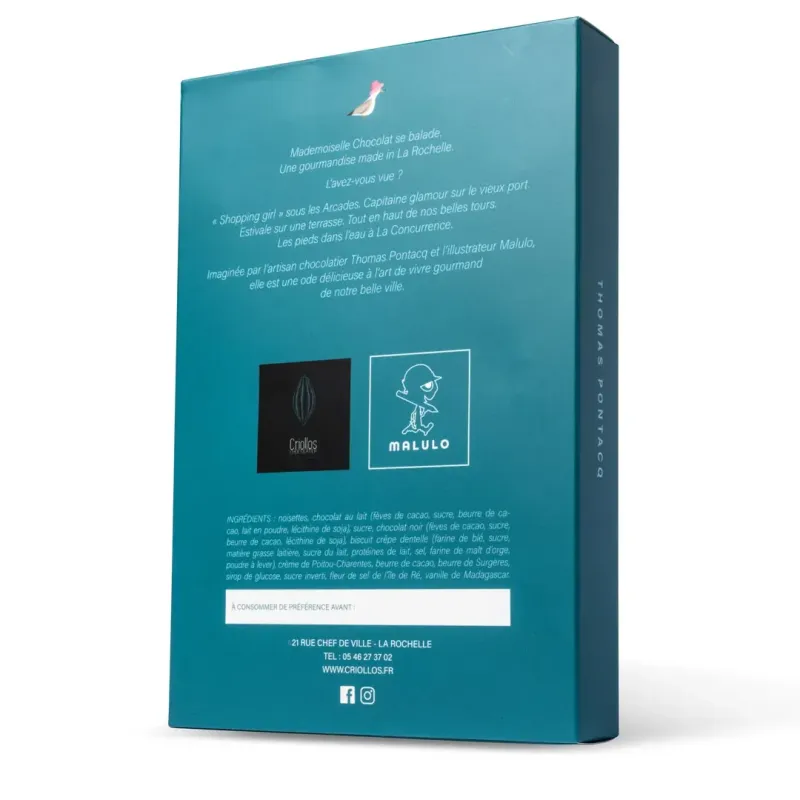 Tablette Mademoiselle Chocolat La Rochelle Malulo x Criollos