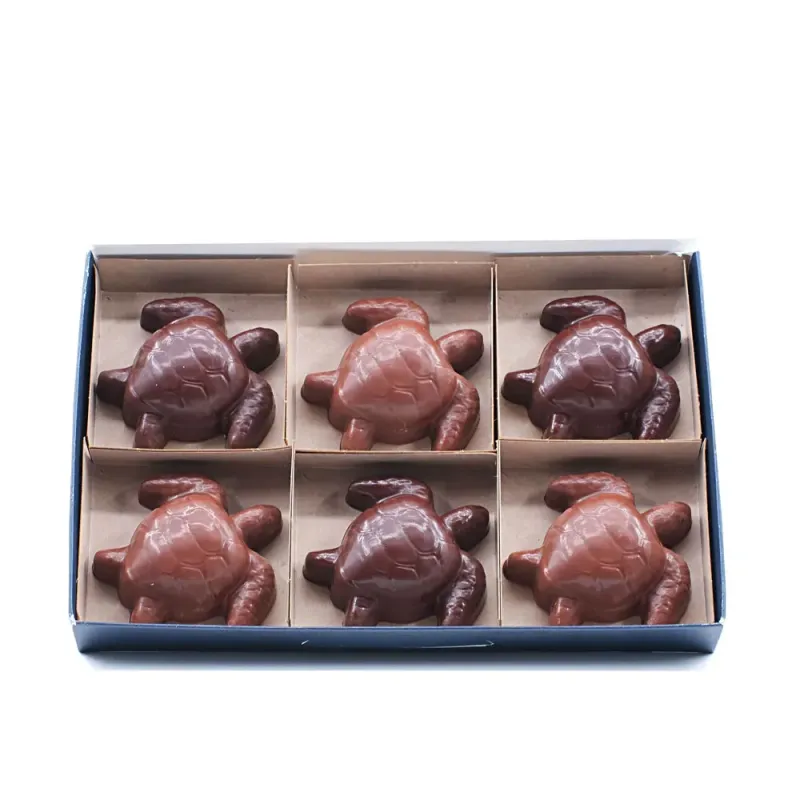 Coffret 6 Tortues Marines – Chocolat Solidaire – Criollos Coffret 6 Tortues Marines – Chocolat Solidaire – Criollos