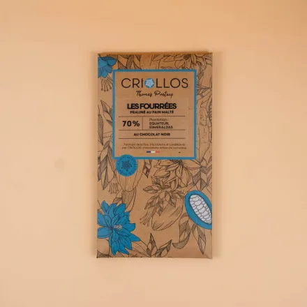 Produit - Tablette Bean to Bar - Praliné ancien et Pain malté
