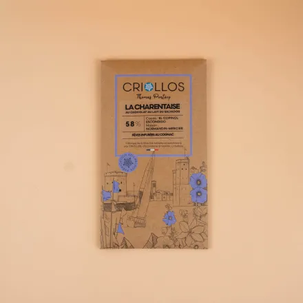 Produit - Tablette Bean to Bar Cognac et Chocolat au Lait du Salvador 58% – Criollos