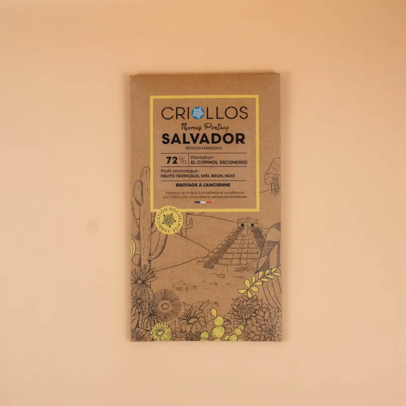 Chocolat Noir 72% Salvador – Cacao Rare El Copinol Escondido à l'ancienne Chocolat Noir 72% Salvador – Cacao Rare El Copinol Escondido à l'ancienne