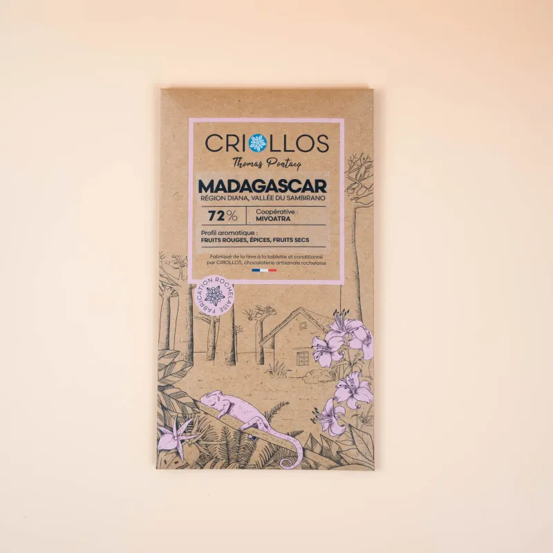 Tablette Bean to Bar chocolat noir 72% – Madagascar