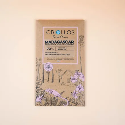 Produit - Tablette Bean to Bar chocolat noir 72% – Madagascar