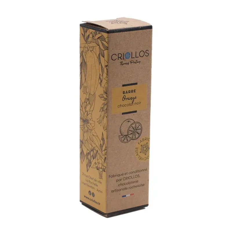 Barre Orange – Chocolat Noir 69% Équateur & Oranges Confites