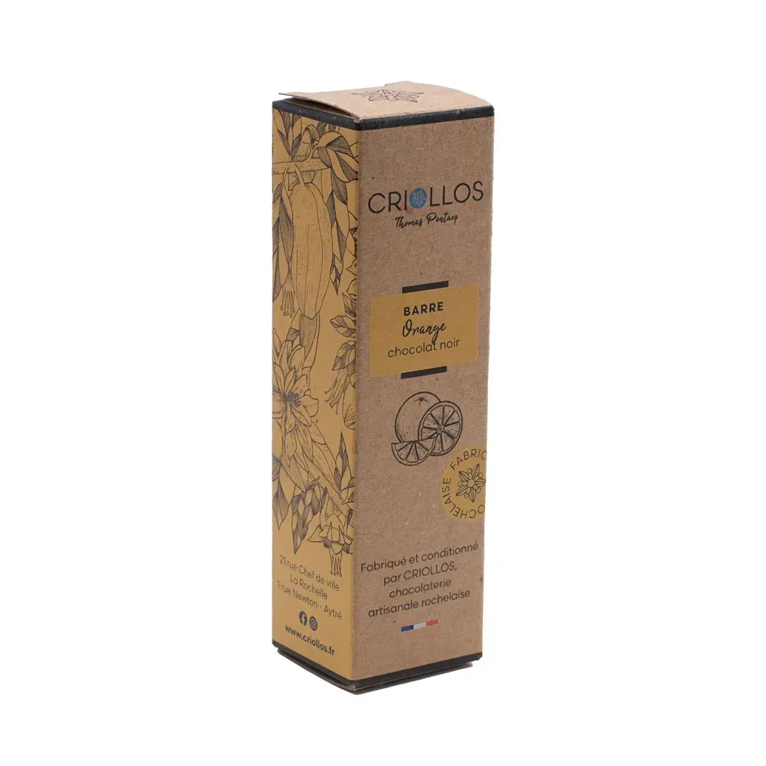 Barre Orange – Chocolat Noir 69% Équateur & Oranges Confites